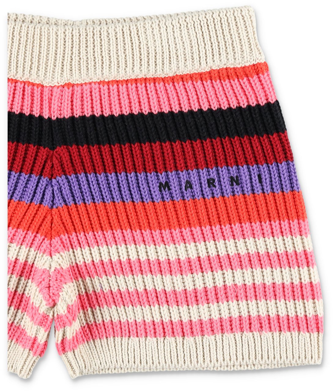 Marni Shorts Knit Stripes Rosso Divers