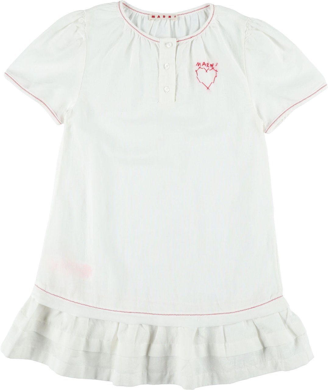 Marni Lino Dress Bianco Wit