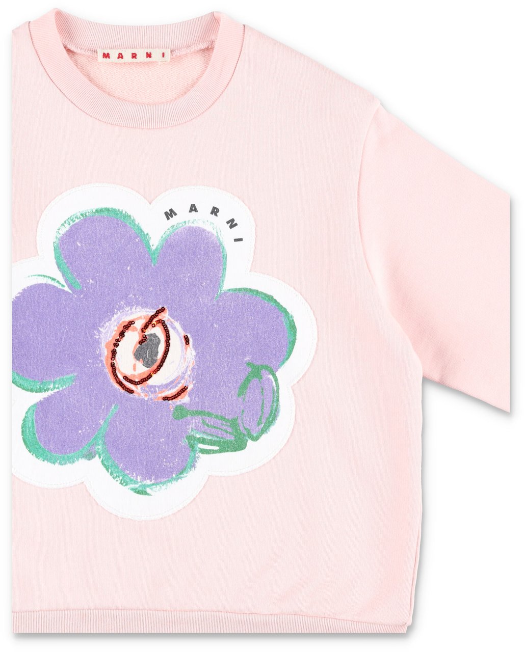 Marni Fleece Big Flower Rosa Roze