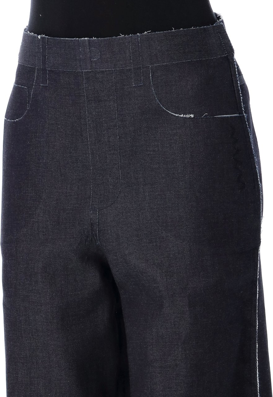 Marni Stretch denim trompe l'oeil trousers Blauw