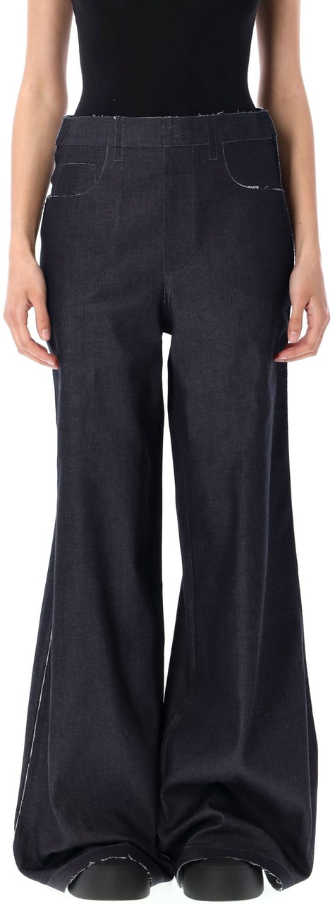 Marni Stretch denim trompe l'oeil trousers Blauw