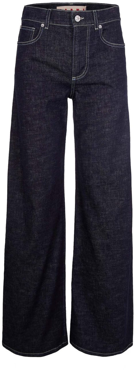 Marni Trousers Blublack Blauw