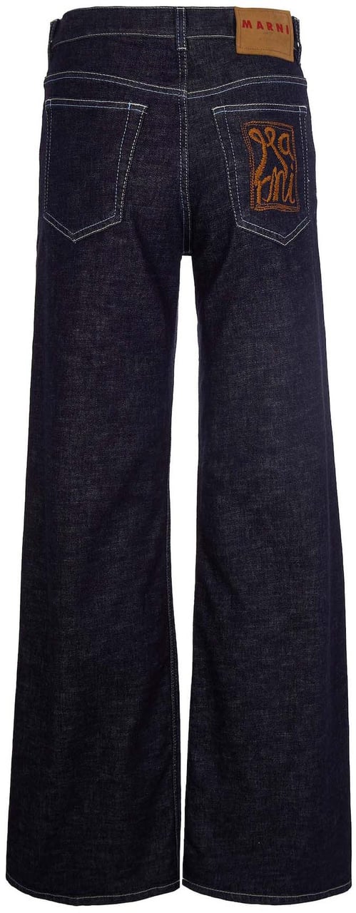 Marni Trousers Blublack Blauw