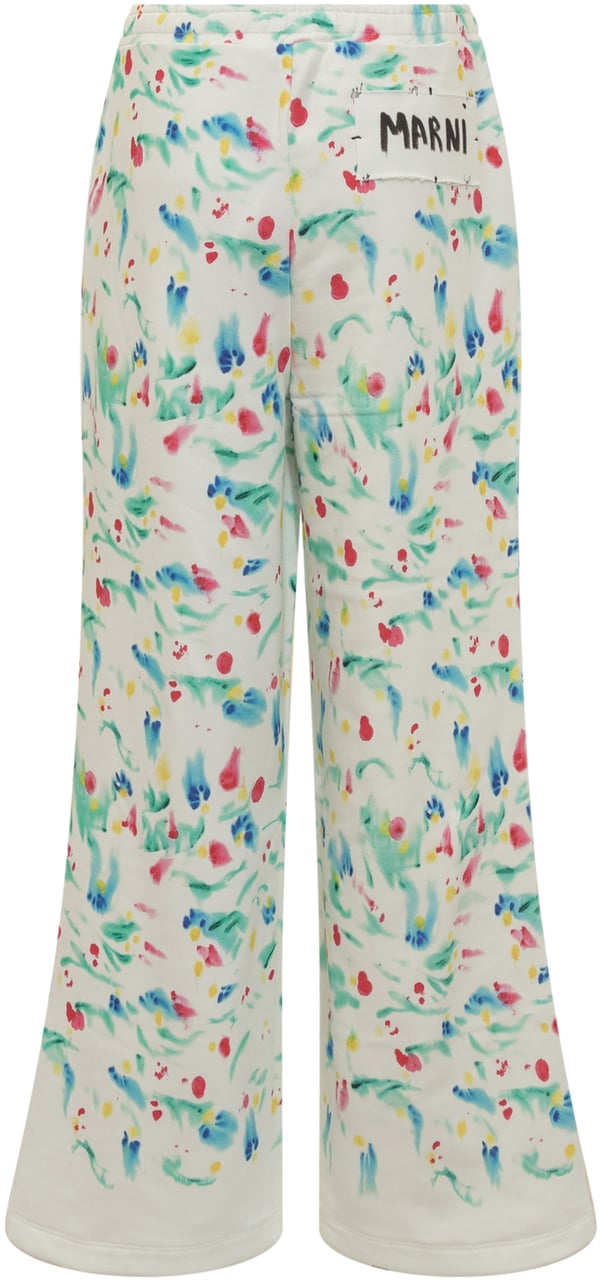 Marni Pantalone Fiore Wit