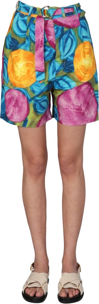 Marni Multicolor Print Bermuda Roze