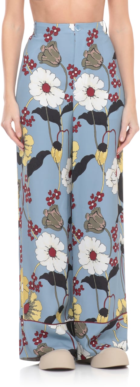 Marni Trousers Light Blue Blauw