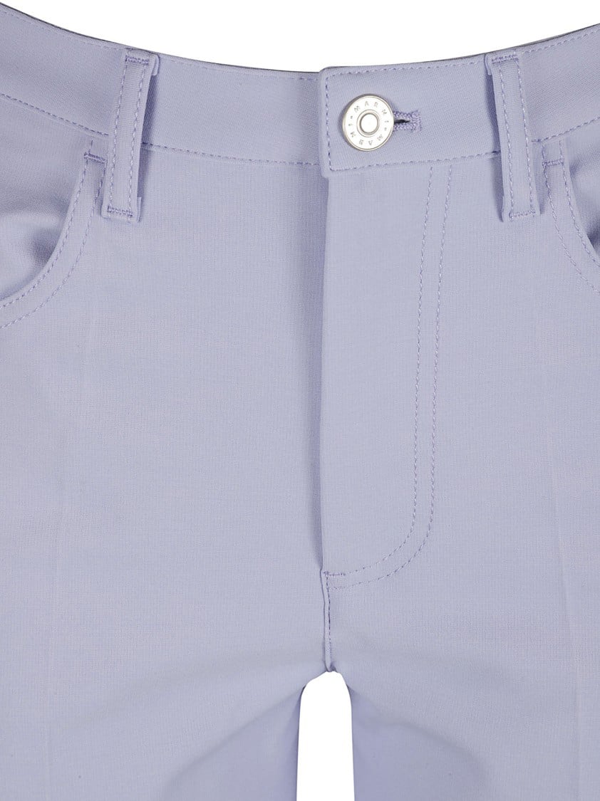 Marni Fitted Flared Trousers With Classic Pockets Wit