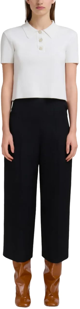 Marni Cropped Trousers Black Zwart