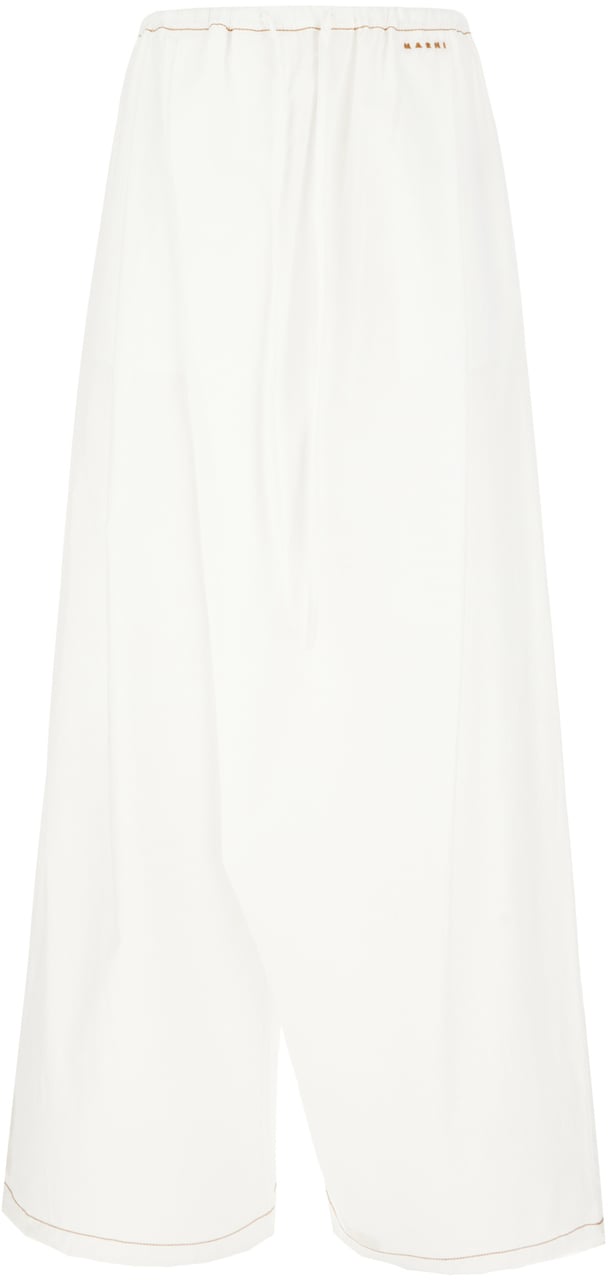 Marni Marni White poplin wide-leg Wit