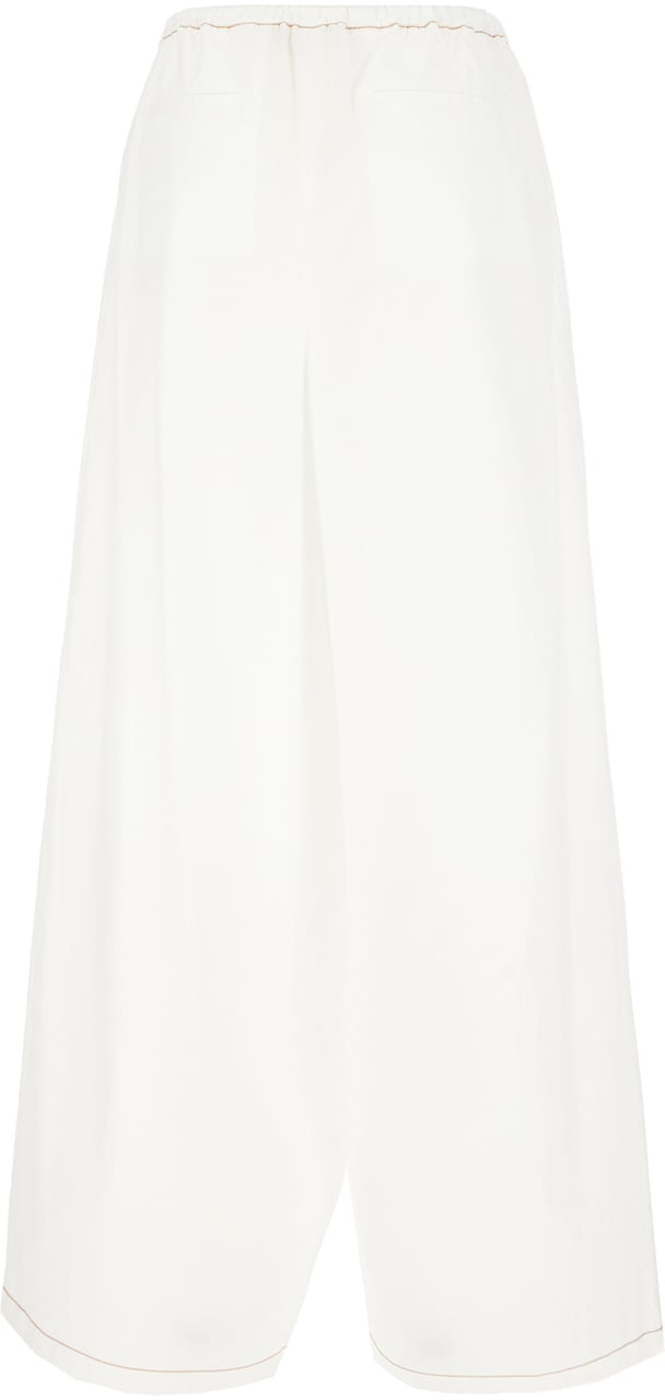 Marni Marni White poplin wide-leg Wit