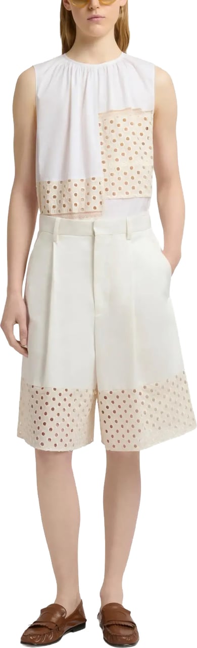 Marni Bermuda Trousers White Wit