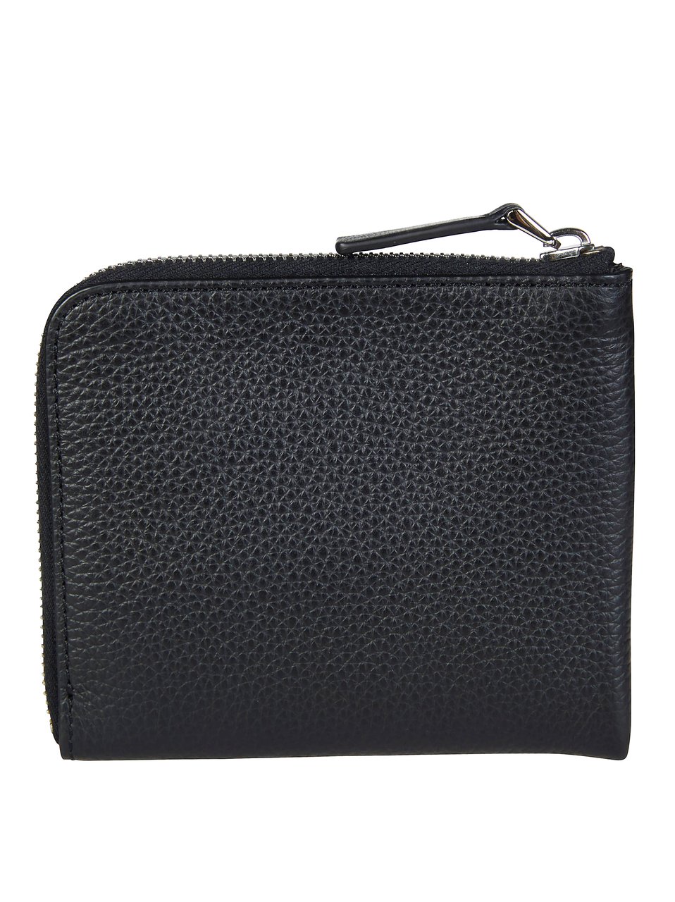 Marni Pebbled Textured Compact Zip Around Wallet Zwart