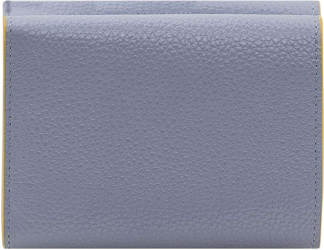 Marni Portafoglio Trifold con Patta e Logo Inciso Blauw