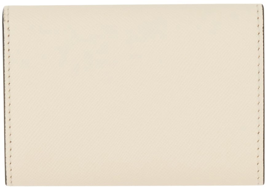 Marni Color-Blocked Tri-Fold Wallet with Snap Closure Bruin