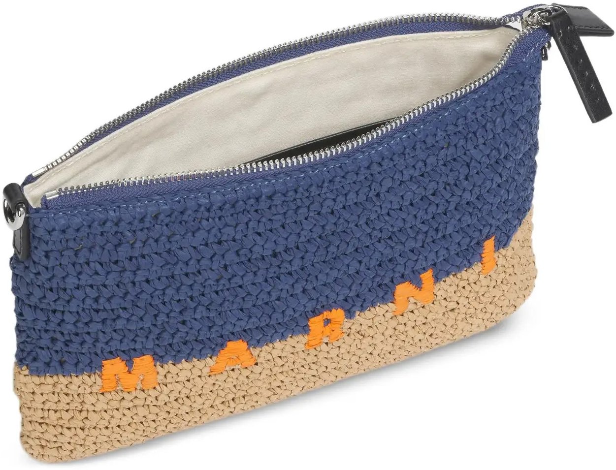 Marni Flat Pochette Blue/brown Blauw