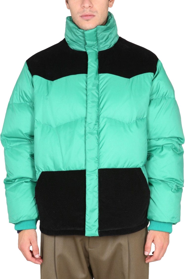 Marni Color-Block Down Jacket Groen