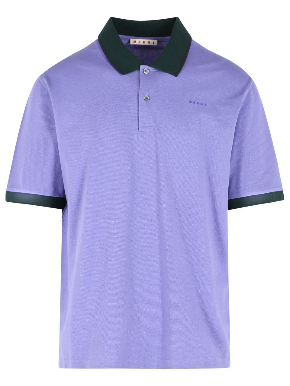 Marni Purple Cotton Polo Shirt Blauw