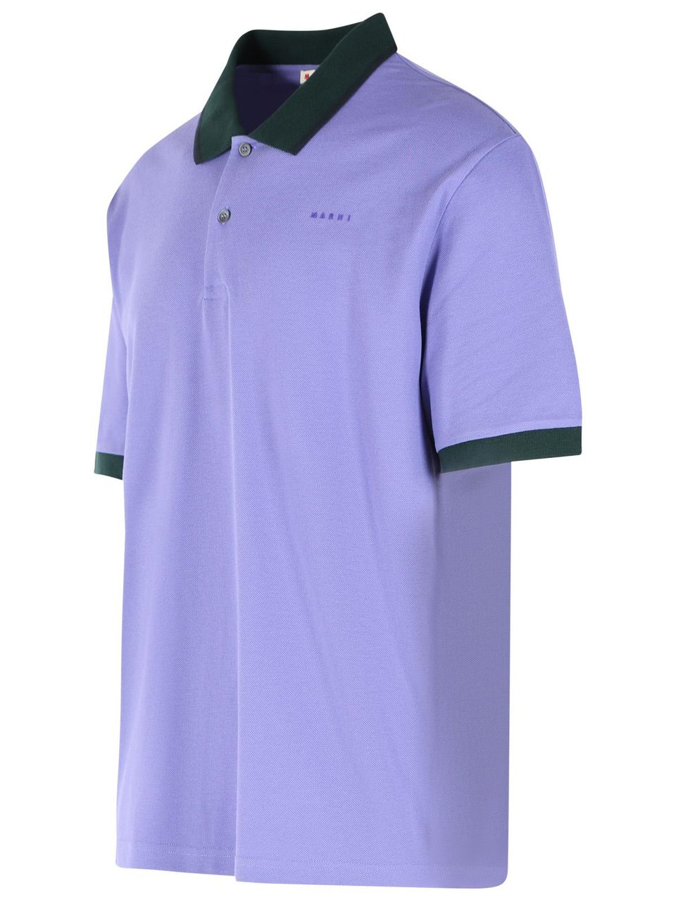 Marni Purple Cotton Polo Shirt Blauw