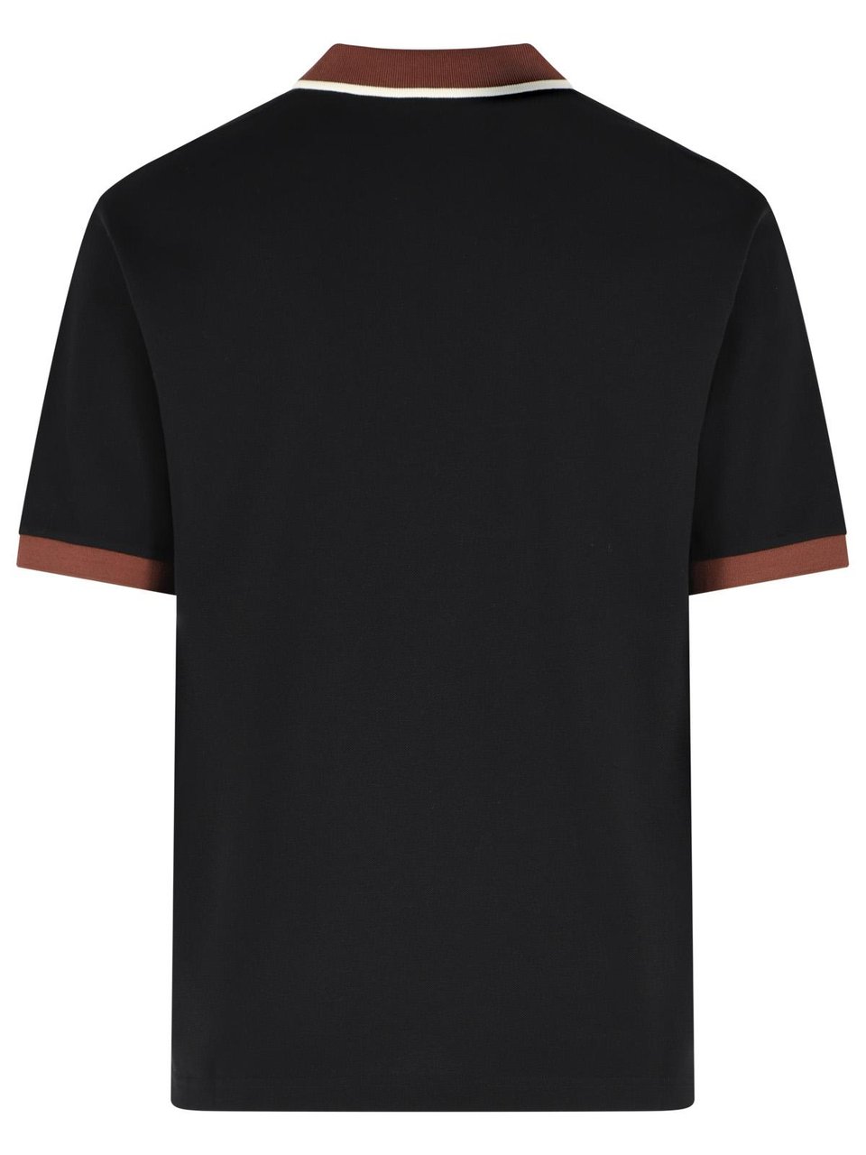 Marni Black Cotton Polo Shirt Zwart