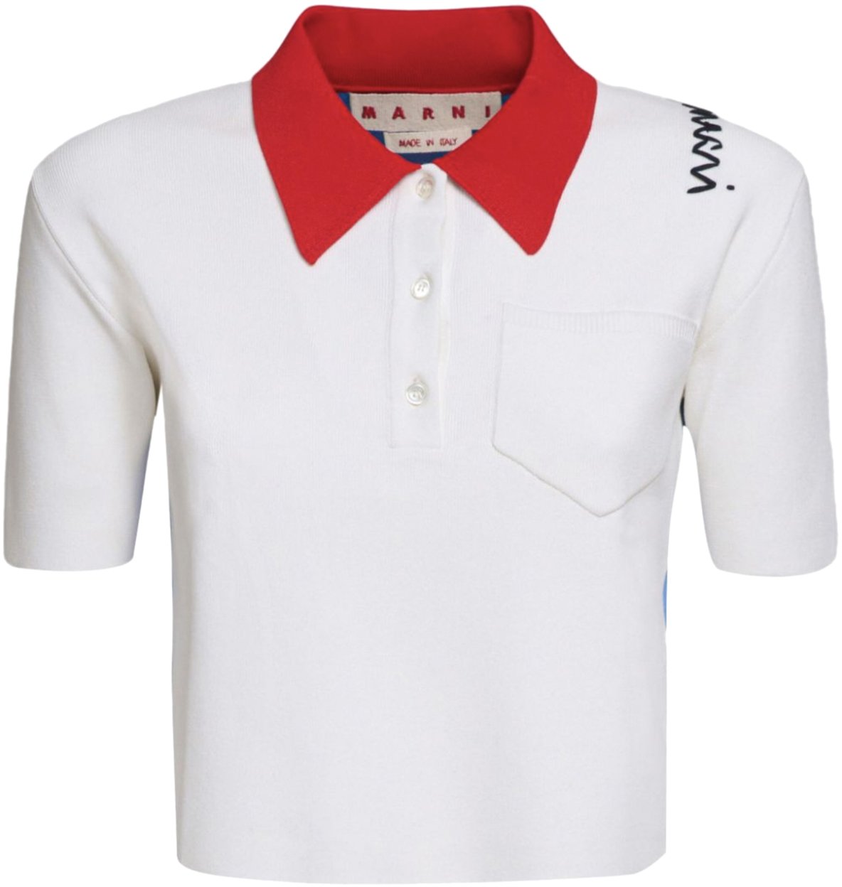 Marni Polo Neck White/orange Wit