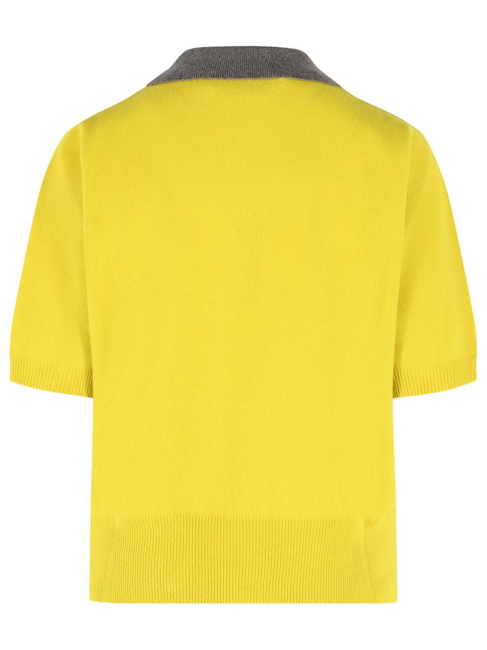 Marni Yellow Cashmere Polo Shirt Goud