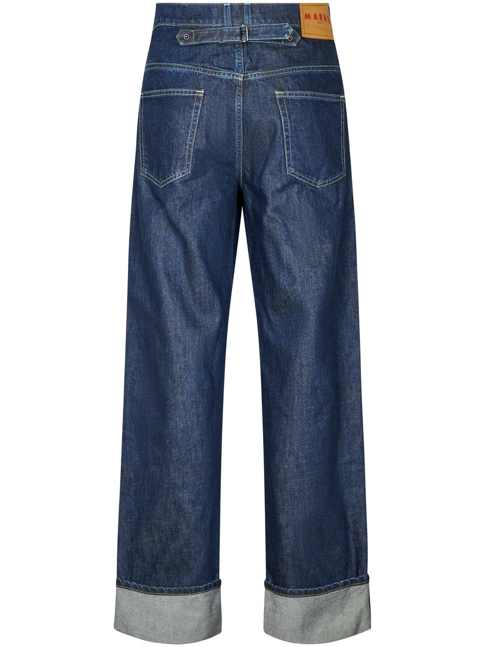Marni Wide-Leg Casual Trousers with Cuffed Hem Grijs