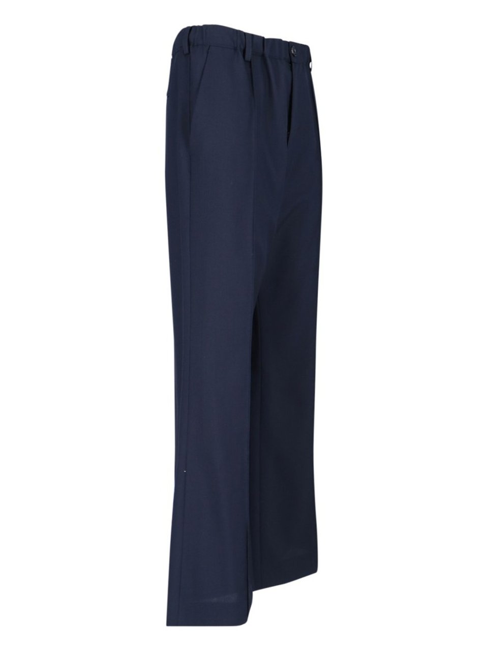 Marni Navy Wool Bootcut Pants Blauw