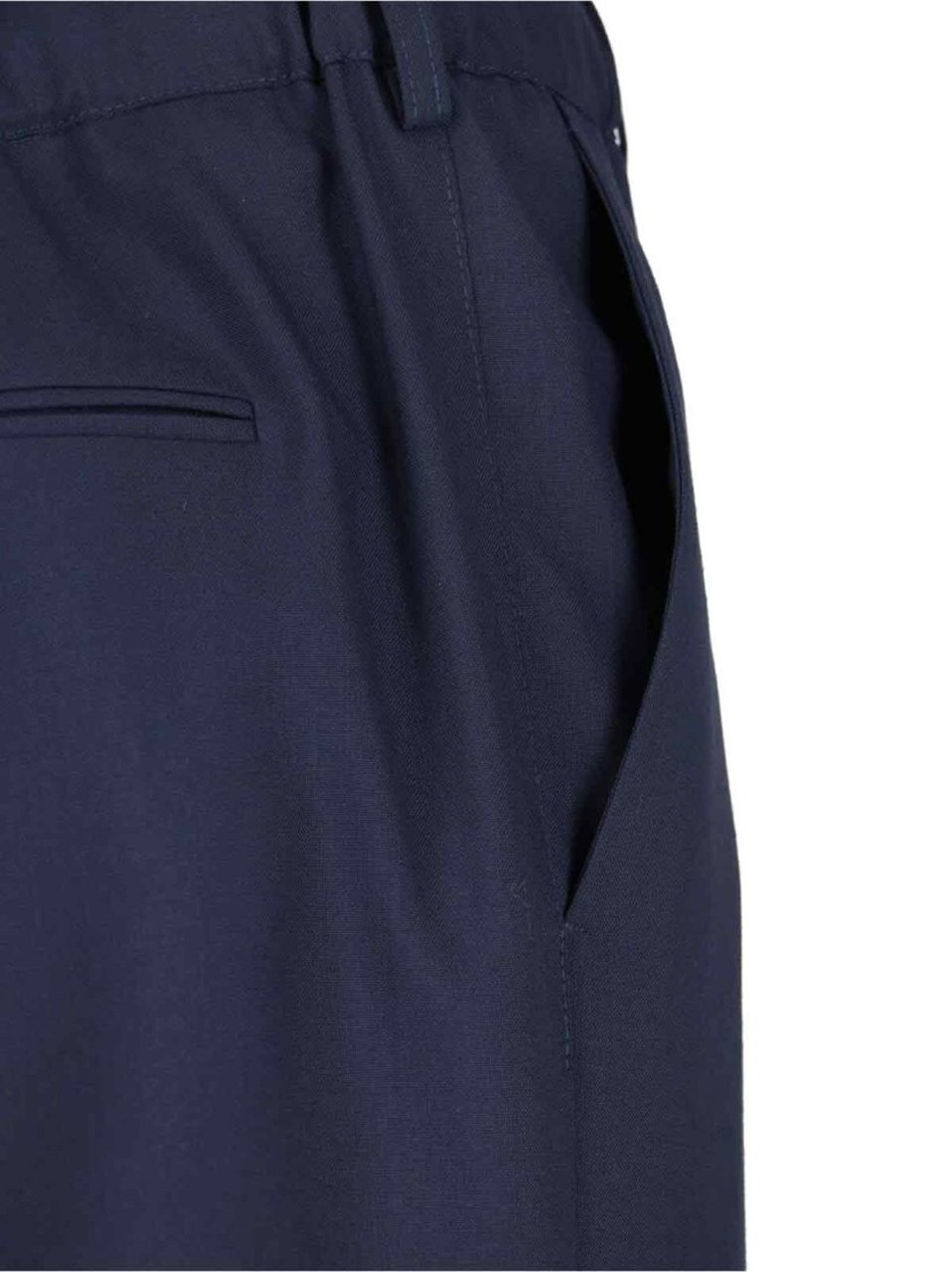 Marni Navy Wool Bootcut Pants Blauw