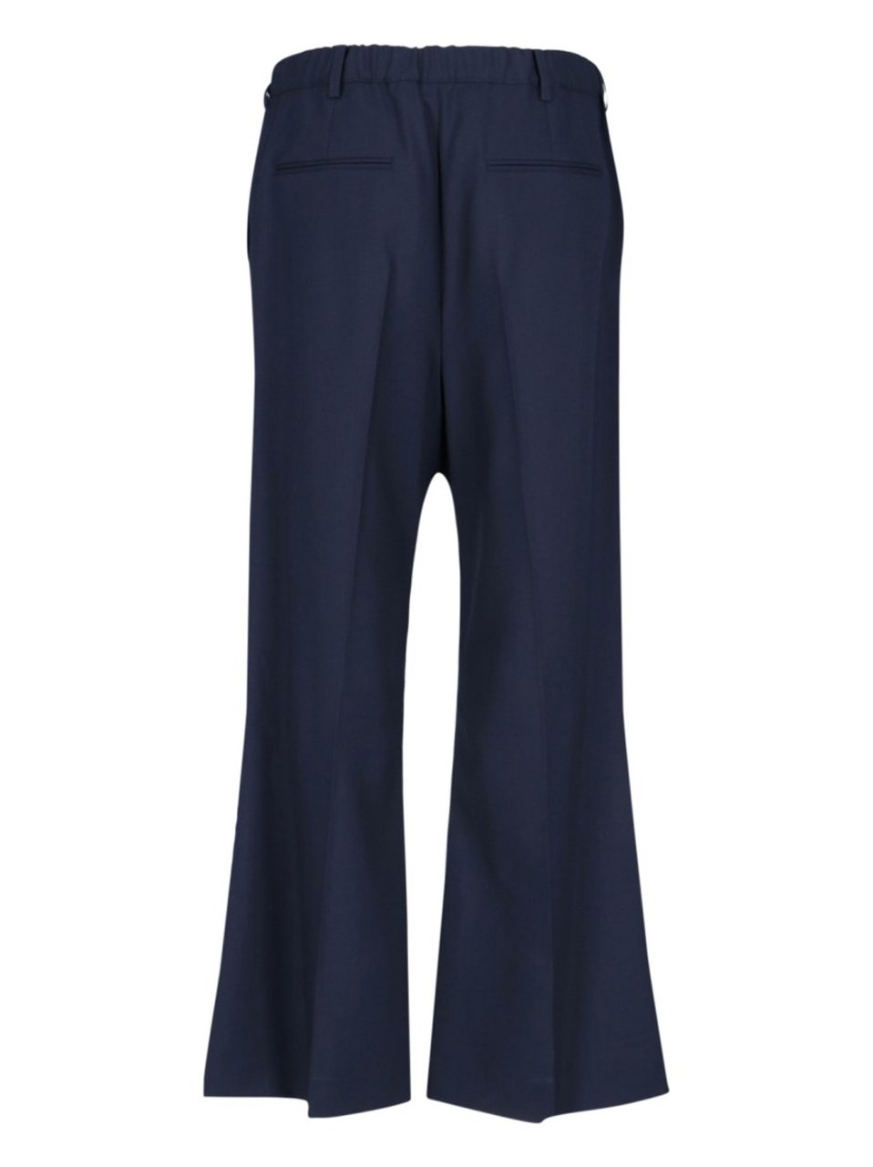 Marni Navy Wool Bootcut Pants Blauw
