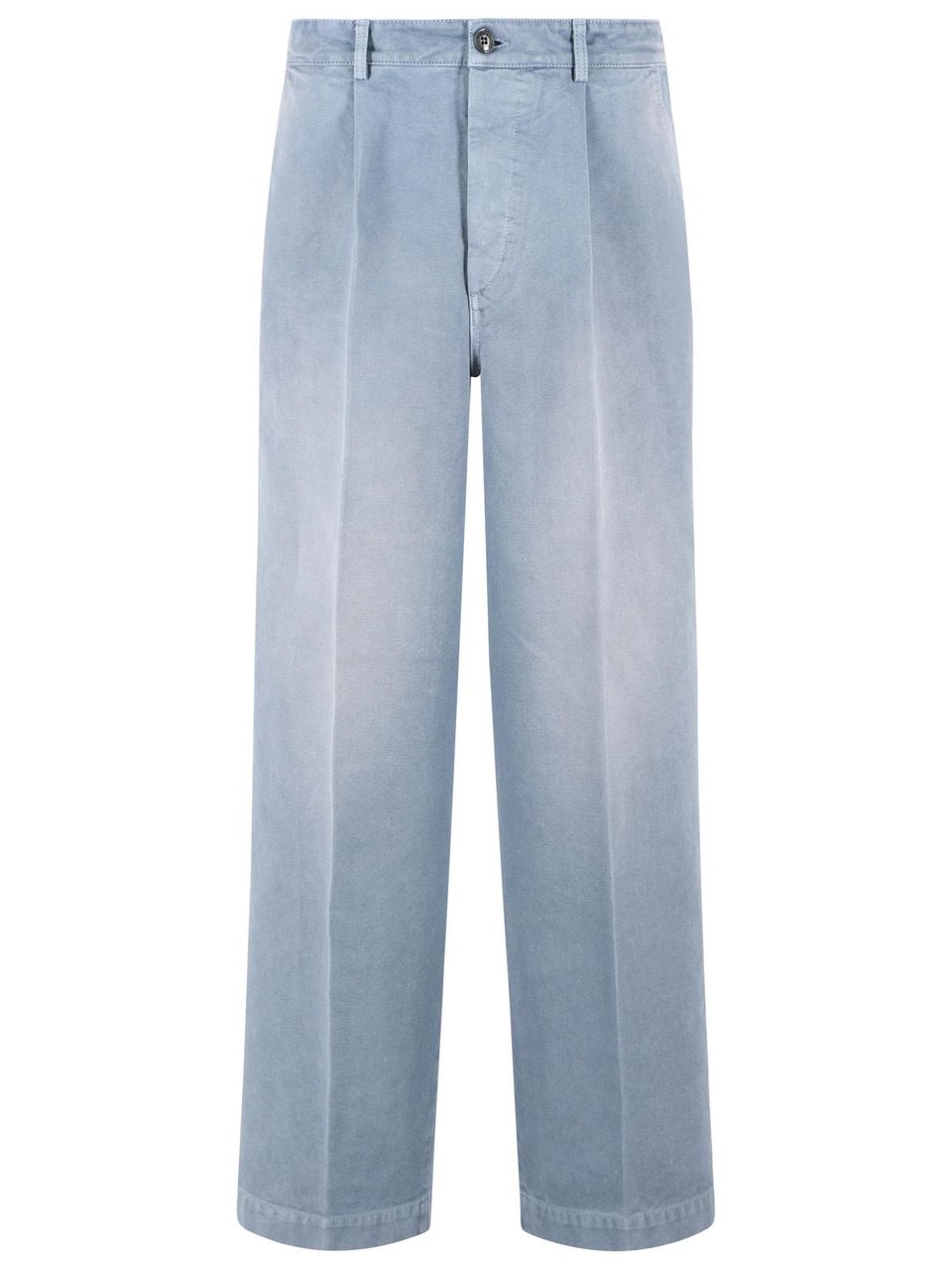 Marni Light Blue Cotton Trousers Blauw