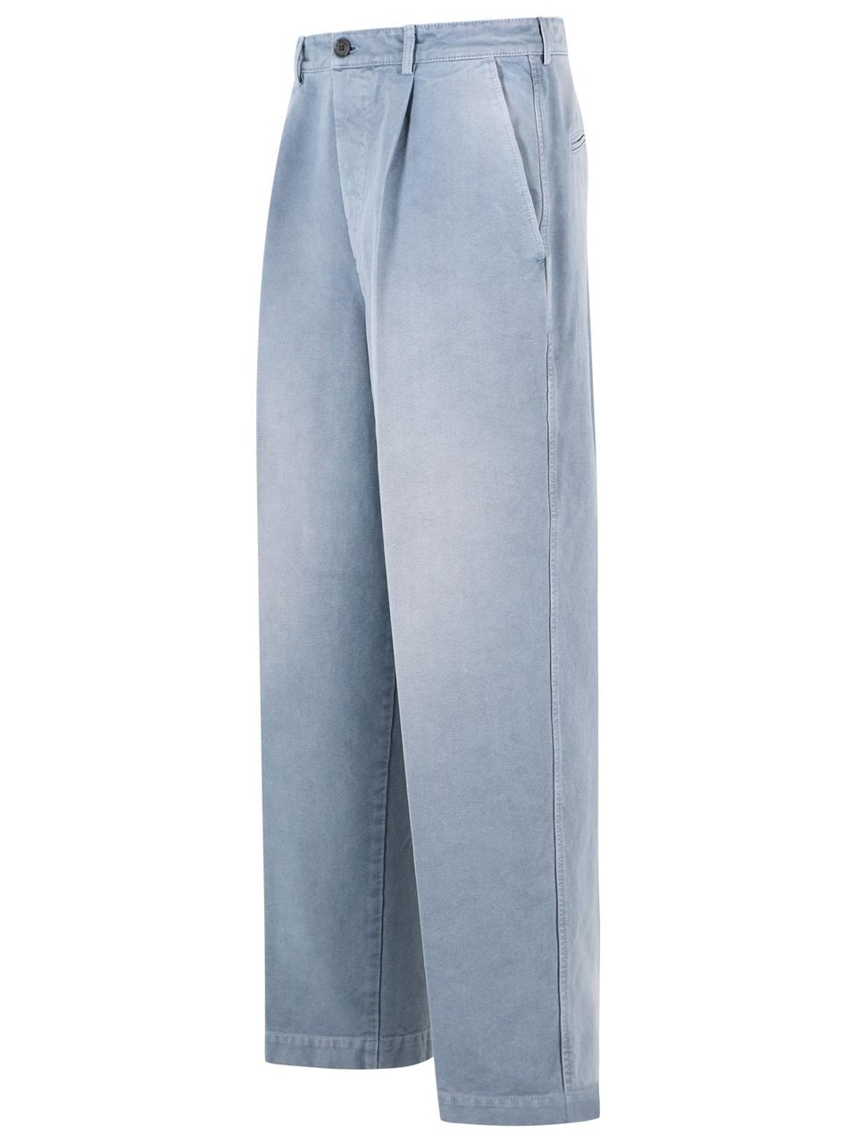Marni Light Blue Cotton Trousers Blauw