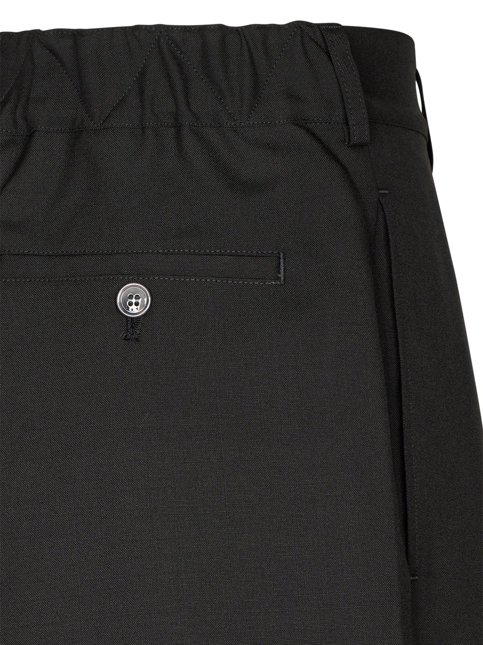 Marni Relaxed Fit Black Trousers with Tapered Leg Zwart