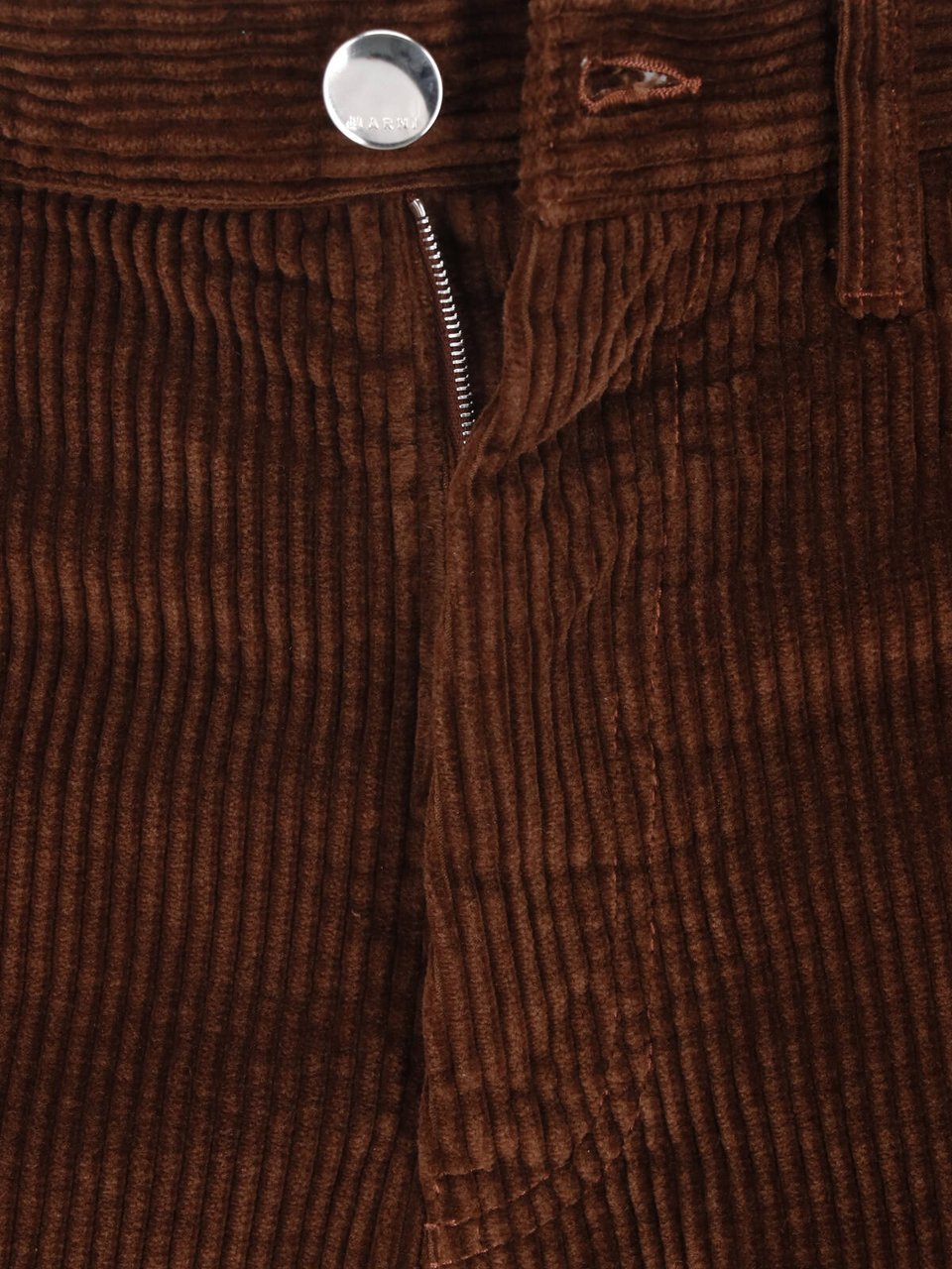 Marni Straight-Leg Brown Corduroy Pants with Five-Pocket Design Bruin
