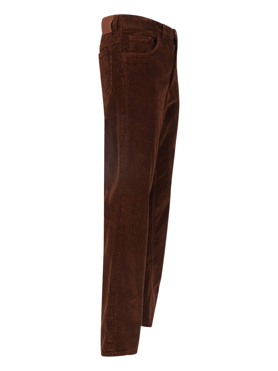 Marni Straight-Leg Brown Corduroy Pants with Five-Pocket Design Bruin