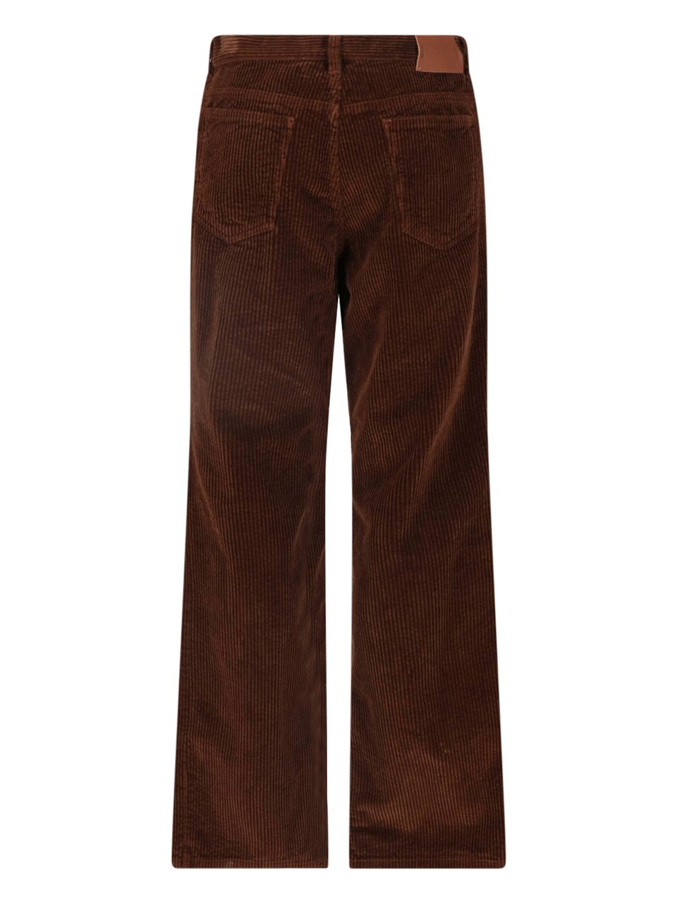 Marni Straight-Leg Brown Corduroy Pants with Five-Pocket Design Bruin
