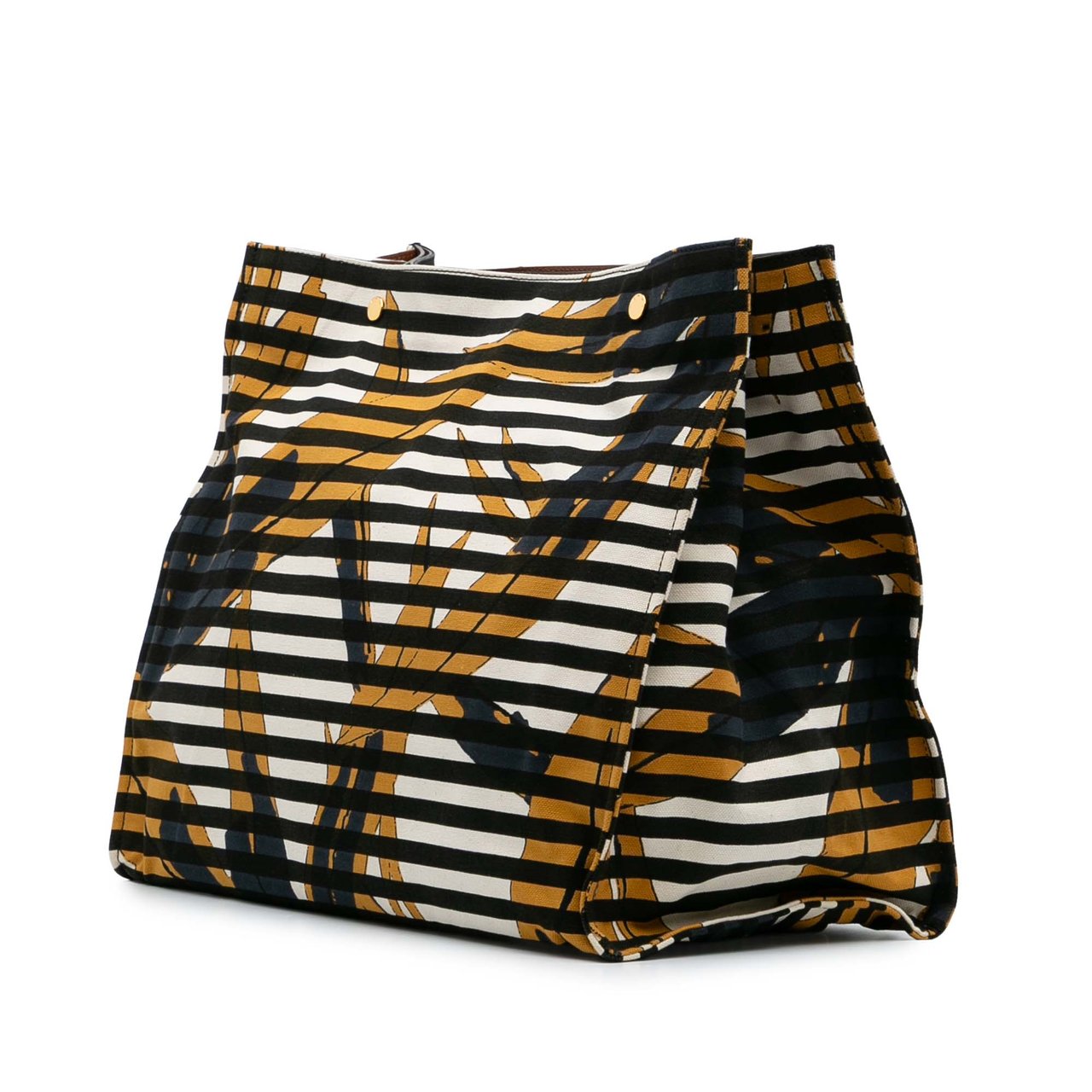 Marni Printed Canvas Striped Floral Crossbody Wit