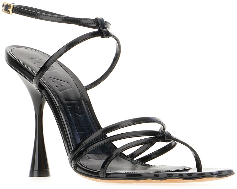Marni Marni Black leather sandals Zwart