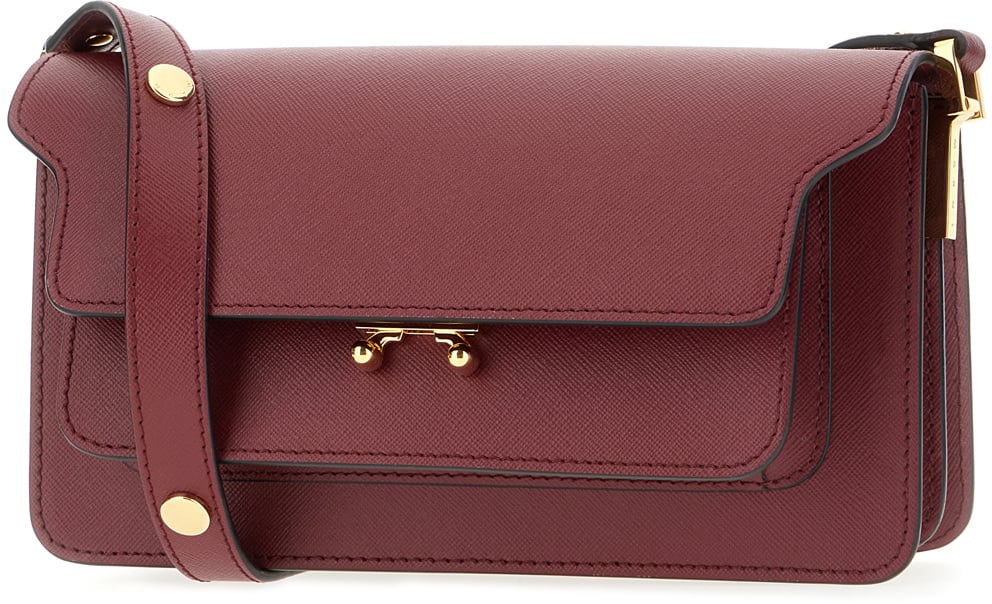 Marni Marni Grape leather shoulder bag Paars