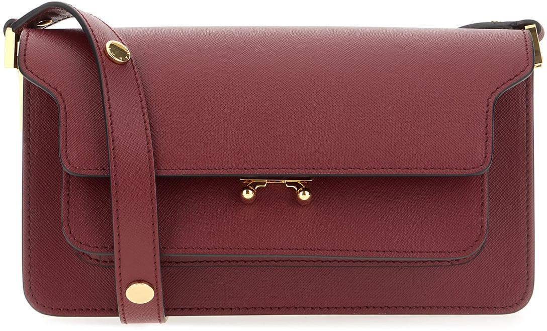 Marni Marni Grape leather shoulder bag Paars