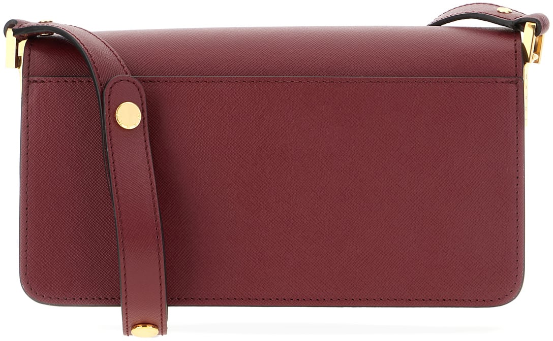Marni Marni Grape leather shoulder bag Paars