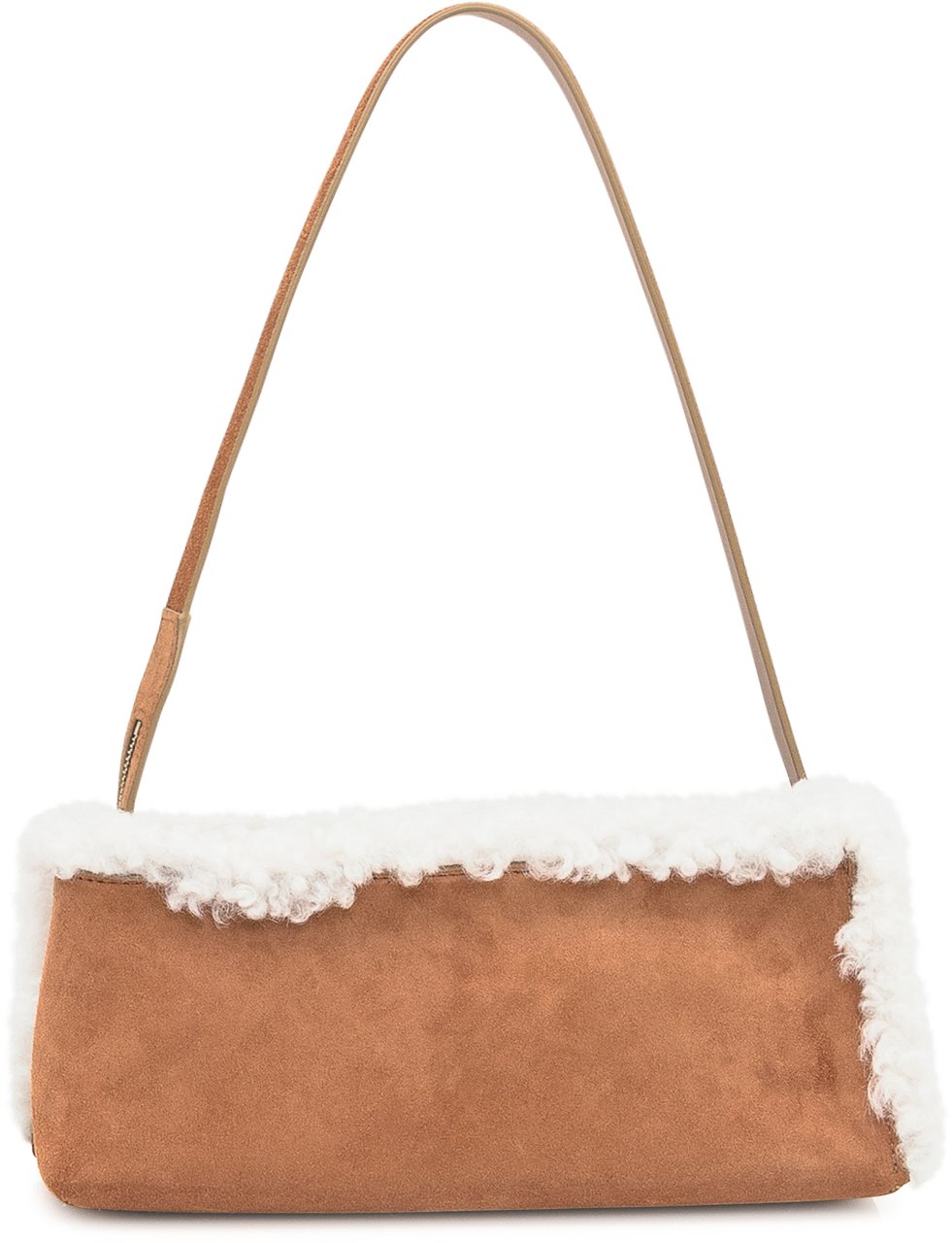 Marni Borsa In Shearling E Camoscio Marrone Marni Bruin
