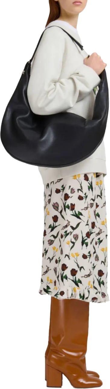 Marni Hobo Medium Bag Black Zwart