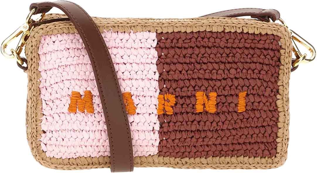 Marni Marni Multicolor raffia crossbody bag Divers