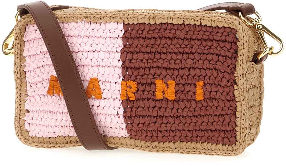 Marni Marni Multicolor raffia crossbody bag Divers