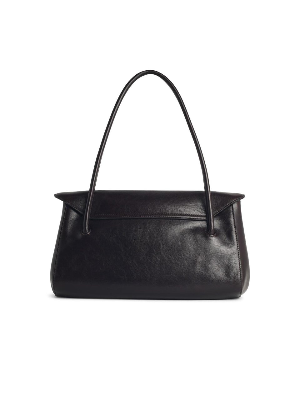 Marni 'East West' Brown Leather Bag Zwart