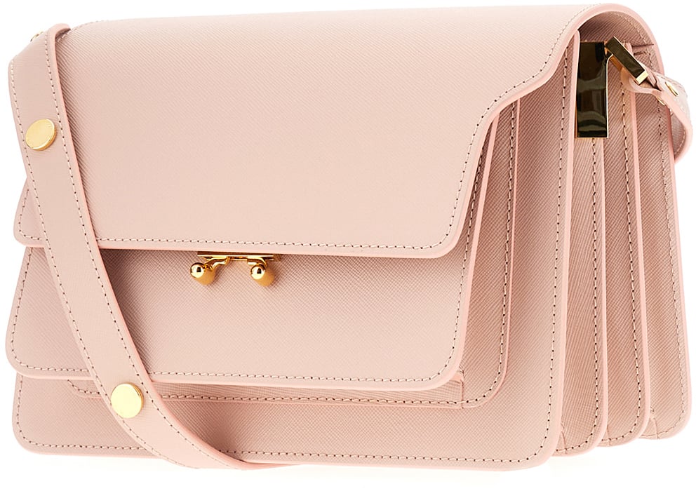 Marni Marni Pink leather Trunk crossbody bag Roze