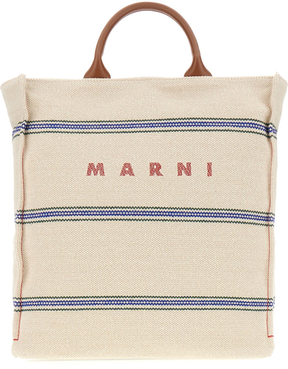 Marni Marni Sand canvas shopping bag Neutraal