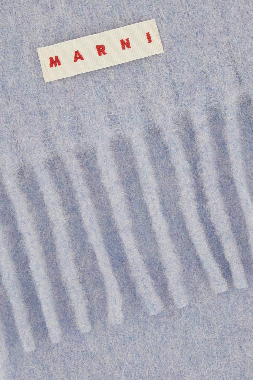 Marni Marni Powder blue wool blend scarf Lichtblauw