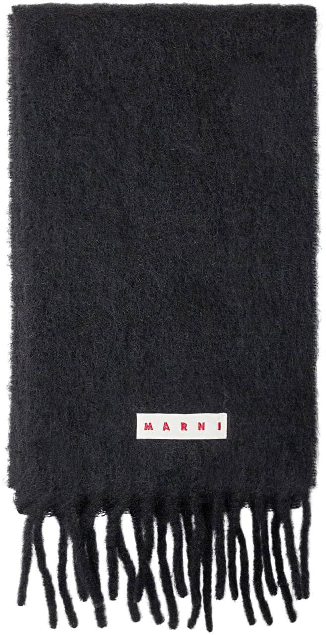 Marni Marni Black wool blend scarf Zwart