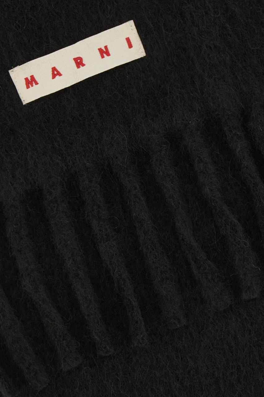 Marni Marni Black wool blend scarf Zwart